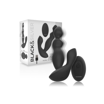 Black&Silver - Cora Anal Plug Silicone Remote Control | Vybes.it