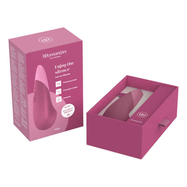 WOMANIZER - VIBE LAY-ON SILENT VIBRATOR DUSKY PINK