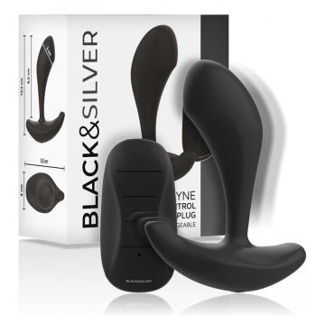 BLACK&SILVER - DWAYNE PLUG ANAL SILICONA CONTROL REMOTO
