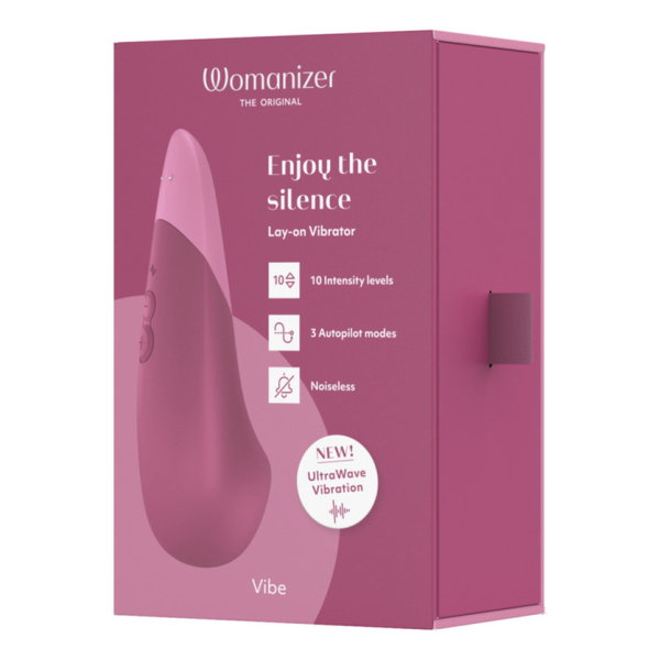 WOMANIZER - VIBE LAY-ON VIBRATORE SILENZIOSO ROSA SCURO