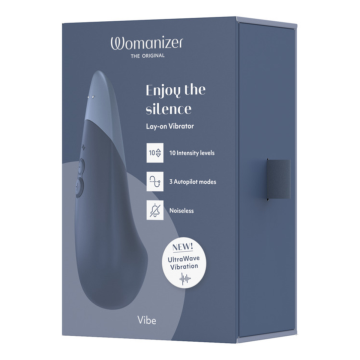 WOMANIZER - VIBE LAY-ON VIBRATORE SILENZIOSO BLU SCURO