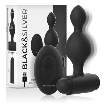BLACK&SILVER - TUCKER PEQUEÑO PLUG ANAL SILICONA CONTROL REMOTO