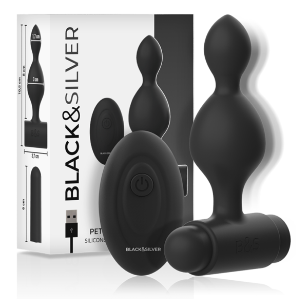 BLACK&SILVER - TUCKER PEQUEÑO PLUG ANAL SILICONA CONTROL REMOTO
