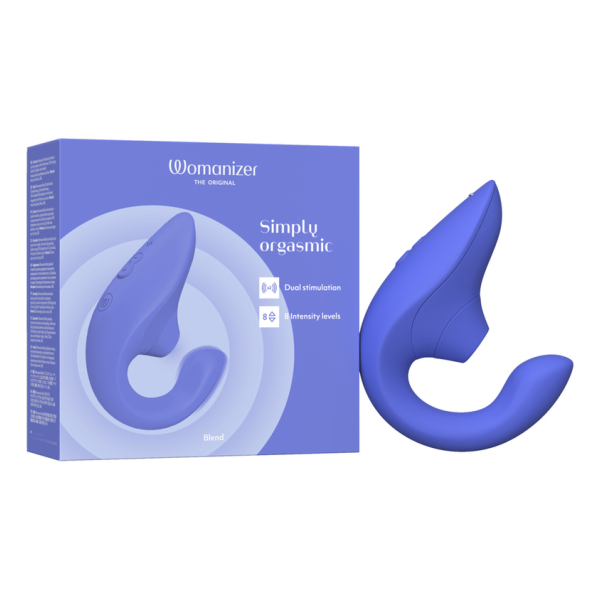 WOMANIZER - BLEND RABBIT VIBRATOR STIMULATOR VIBRANT BLUE