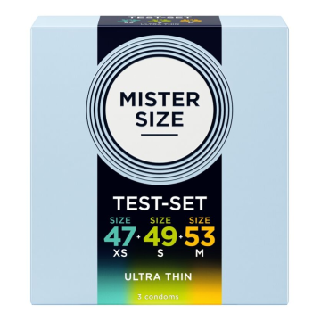 MISTER SIZE - PACK ÉCHANTILLON DE PRÉSERVATIF TAILLE 47-49-53 MM (3 UNITÉS)