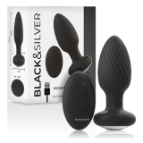 BLACK&SILVER - WELLS PLUG ROTADOR ANAL SILICONA CONTROL REMOTO