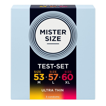 MISTER SIZE - PACK ÉCHANTILLON DE PRÉSERVATIFS TAILLE 53-57-60 MM (3 UNITÉS)