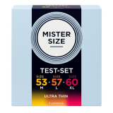 MISTER SIZE - SAMPLE PACK CONDOMS SIZE 53-57-60 MM (3 UNITS)