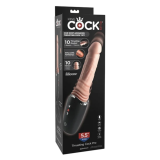 KING COCK PLUS - GODEMICHET EN SILICONE PROFESSIONNEL AVEC ACCÉLÉRATEUR, VIBRATION ET LUMIÈRE CHAUFFANTE 12,7 CM