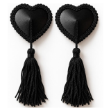 CHILIROSE - CR 4897 HERZFÖRMIGE BRUSTWARZENABDECKUNGEN MIT SCHWARZEN QUASTEN