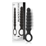 BLACK&SILVER - BOB POTENTE VIBRADOR DILATADOR ANAL SILICONA