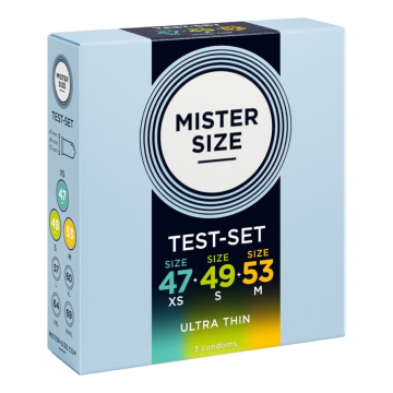 MISTER SIZE - CONFEZIONE CAMPIONE PRESERVATIVI MISURA 47-49-53 MM (3 UNITÀ)