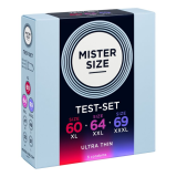 MISTER SIZE - CAMPIONE CONFEZIONE PRESERVATIVI MISURA 60-64-69 MM (3 UNITÀ)