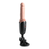 KING COCK PLUS - THRUSTING COCK PRO SILICONE DILDO WITH THROTTLE, VIBRATION AND HEAT LIGHT 12.7 CM