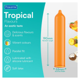 PASANTE - TROPICAL MANGO PINEAPPLE AND COCONUT FLAVOURED CONDOMS 53 MM 144 UNITS
