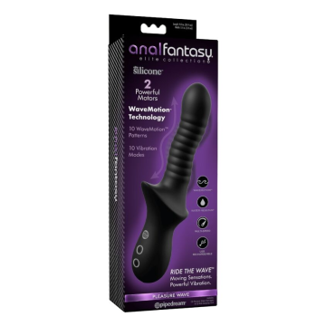ANAL FANTASY ELITE - PLEASURE WAVE RECHARGEABLE BLACK ANAL MASSAGER