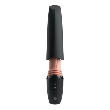 KING COCK PLUS - GODEMICHET EN SILICONE PROFESSIONNEL AVEC ACCÉLÉRATEUR, VIBRATION ET LUMIÈRE CHAUFFANTE 12,7 CM