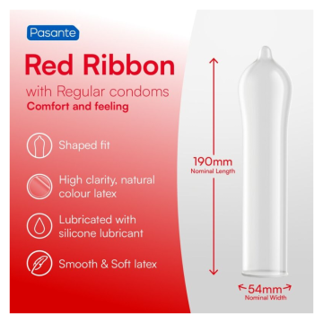 PASANTE - RED RIBBON NATURELLE FORMATPASSENDE KONDOMS 54 MM 144 STÜCK