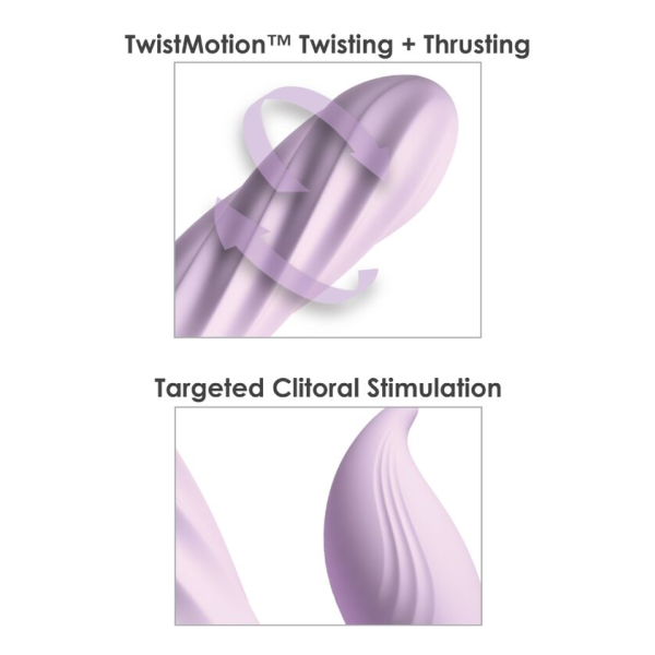 FANTASY FOR HER - VIBRATEUR FANTASY TWIST AVEC ROTATION ET POUSSE VIOLETTE