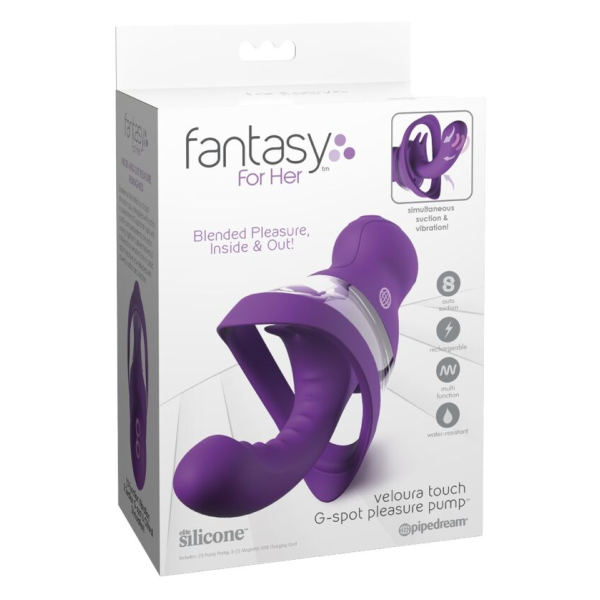 FANTASY FOR HER - POMPE À PLAISIR POINT G VELOURA TOUCH, POMPE INTIME POINT G VIOLETTE