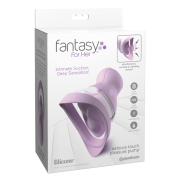 FANTASY FOR HER - VELOURA TOUCH LUSTIKPUMPE INTIMPUMPE MIT SAUG- UND VIBRATIONSFUNKTION LILA