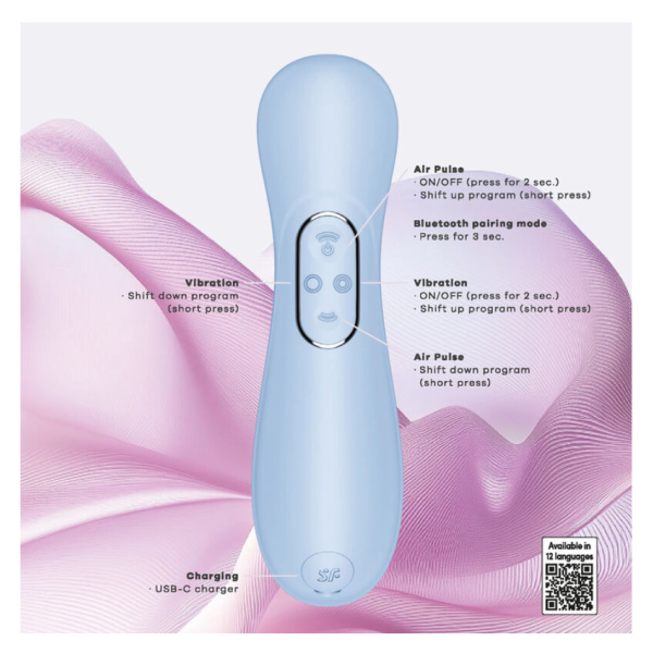 SATISFYER - PRO 2 GENERATION 4 KLITORALSTIMULATOR SERENE BLUE