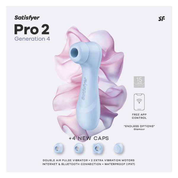 SATISFYER - PRO 2ª GENERAZIONE 4ª STIMOLATORE CLITORIDEO SERENE BLUE