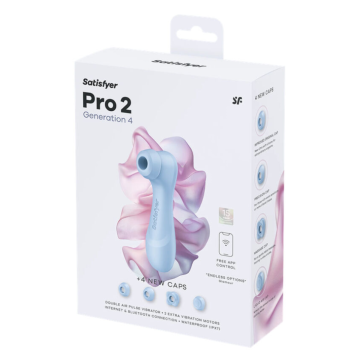 SATISFYER - PRO 2 GÉNÉRATION 4 STIMULATEUR CLITORIAL BLEU SÉRÉNÉ