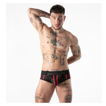 LOCKER GEAR - FULL MILITARY ACCESS JOCK BRIEF RED M