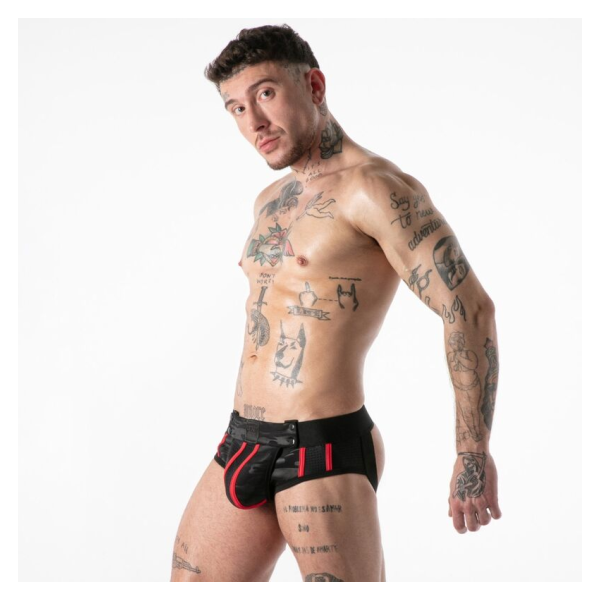 LOCKER GEAR - FULL MILITARY ACCESS JOCK BRIEF RED XL