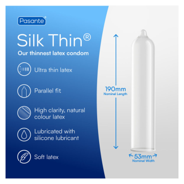 PASANTE - CONDOMS SILK MS FINE 12 UNITS