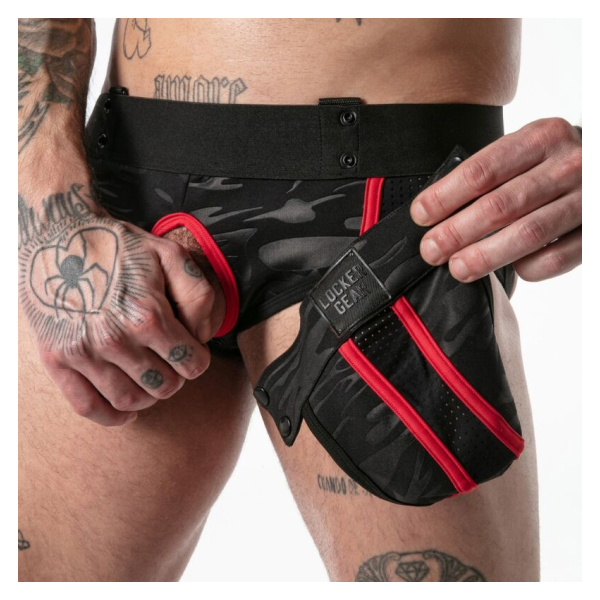 LOCKER GEAR - FULL MILITARY ACCESS JOCK BRIEF RED L