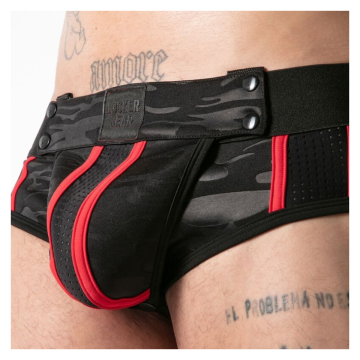 LOCKER GEAR - FULL MILITARY ACCESS JOCK BRIEF RED L