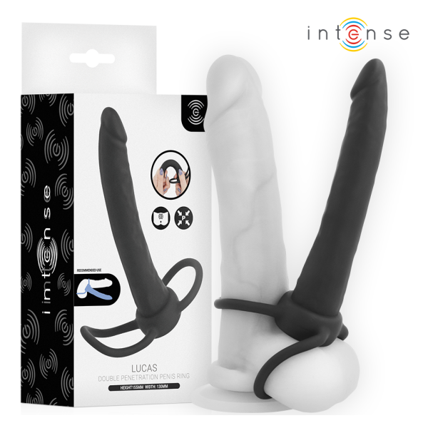 INTENSE - LUCAS DILDO ANALE CON ANELLO PER PENE E TESTICOLI IN SILICONE