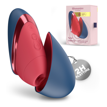 WOMANIZER - NEXT LIBERTY 3D PLEASURE AIR STIMOLATORE CLITORIDEO BLU/ROSSO