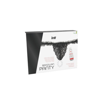 Intt Releases - Culotte Brésilienne Noire Avec Perles Et Gel