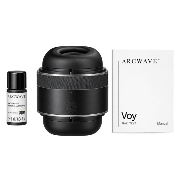 ARCWAVE - VOY STROKER MASCULIN AVEC 8 RÉGLAGES DE PRESSION NOIR (LUBRIFIANT 10 ML INCLUS)