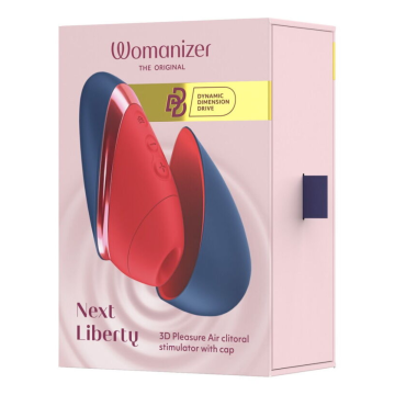 WOMANIZER - NEXT LIBERTY 3D PLEASURE AIR KLITORALSTIMULATOR BLAU/ROT