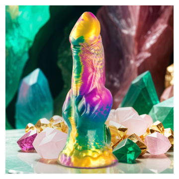 EPIC - DILDO IRIS CON TESTICOLI ARCOBALENO DEL PIACERE