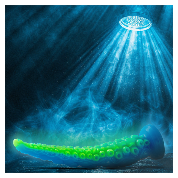 EPIC - SCYLLA DILDO CON TENTACOLI SOTTILI FLUORESCENTI, TAGLIA GRANDE