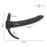 INTENSE- LUCAS ANAL DILDO WITH COCK AND TESTICLE RING SILICONE