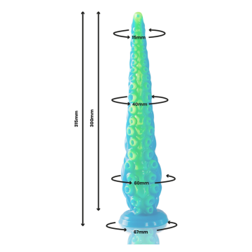 EPIC - SCYLLA FLUORESCENT THIN TENTACLE DILDO LARGE SIZE