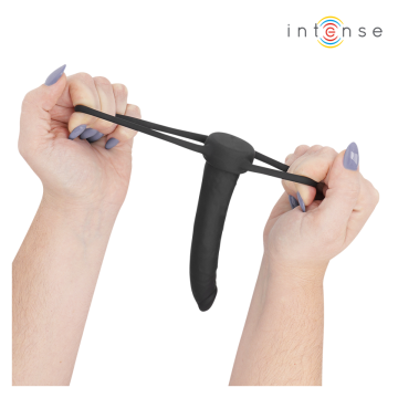 INTENSE - LUCAS DILDO ANALE CON ANELLO PER PENE E TESTICOLI IN SILICONE