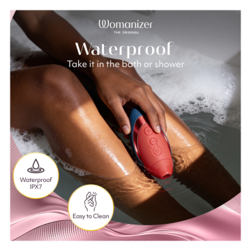 WOMANIZER - NEXT LIBERTY 3D PLEASURE AIR STIMULATEUR CLITORIAL BLEU/ROUGE