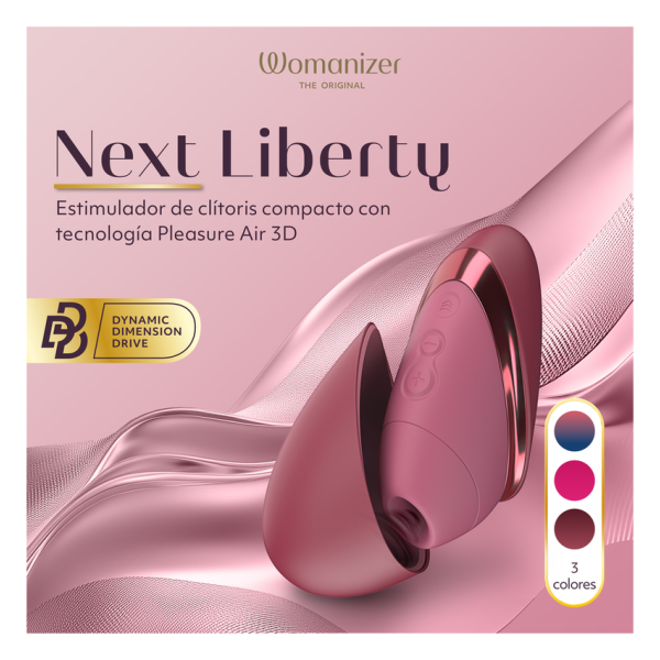 WOMANIZER - NEXT LIBERTY 3D PLEASURE AIR CLITORAL STIMULATOR BORDEAUX