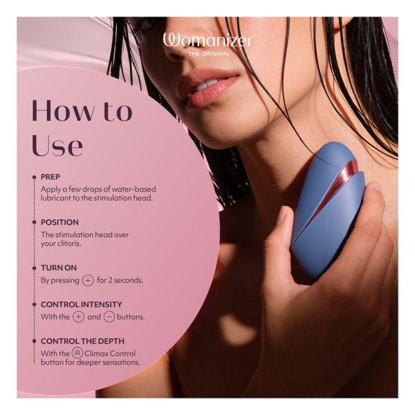 WOMANIZER - NEXT LIBERTY 3D PLEASURE AIR STIMULATEUR CLITORIAL BLEU/ROUGE