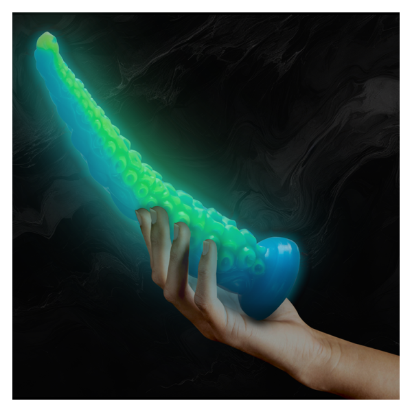 EPIC - SCYLLA DILDO CON TENTACOLI SOTTILI FLUORESCENTI, TAGLIA GRANDE
