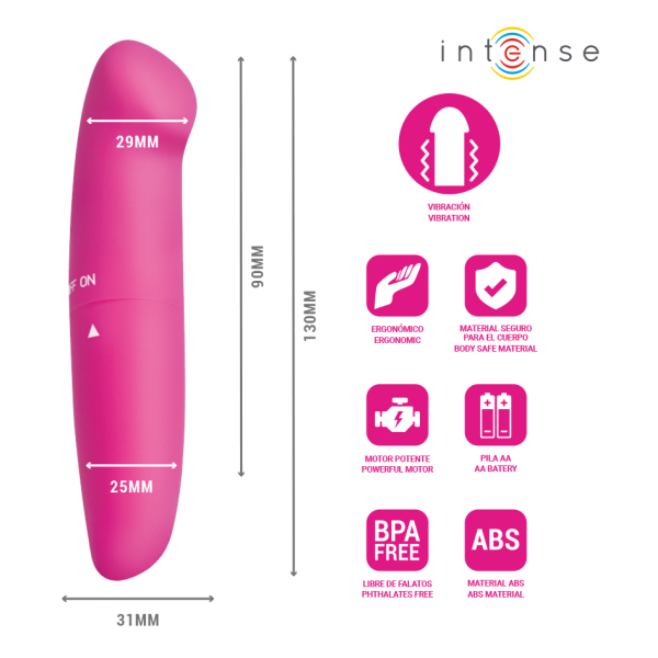 INTENSE - VIBRATORE PER IL PUNTO G PHIL ROSA 13 CM