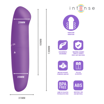 INTENSE - PHIL G-SPOT VIBRATOR PURPLE 13 CM