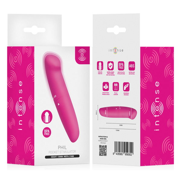 INTENSE - PHIL G-SPOT VIBRATOR PINK 13 CM